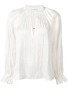 ULLA JOHNSON DRAWSTRING NECK BLOUSE