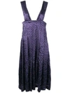 COMME DES GARÇONS COMME DES GARÇONS COMME DES GARÇONS COMME DES GARÇONS PLEATED PINAFORE DRESS - 蓝色