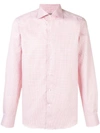Canali Printed Shirt In Red