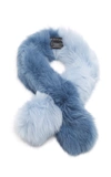 CHARLOTTE SIMONE POLLY POP TWO-TONE FUR SCARF,CSW18SPOLLY
