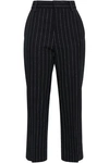 MARC JACOBS MARC JACOBS WOMAN PINSTRIPED WOOL-BLEND BOOTCUT trousers BLACK,3074457345620101726