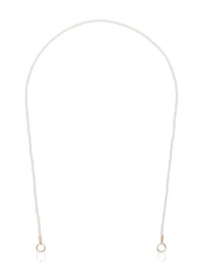 Marla Aaron 14k Yellow Gold Akoya Pearl Strand 16 Inch Necklace In White