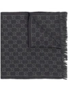 GUCCI GG JACQUARD PATTERN KNITTED SCARF