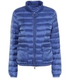 Moncler Quilted Shell Down Jacket In Blue