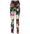 DOLCE & GABBANA FLORAL-PRINTED STRETCH SILK PANTS,P00353653