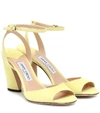 JIMMY CHOO MIRANDA 85 SUEDE SANDALS,P00376465