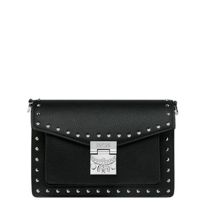 Mcm Patricia Crossbody In Studded Outline Leather In Black