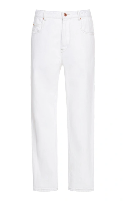 Isabel Marant Étoile Neaj Mid-rise Straight-leg Jeans In White