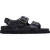 1774 Birkenstock Arizona Denim Slingback Sandal In Dark Wash Denim