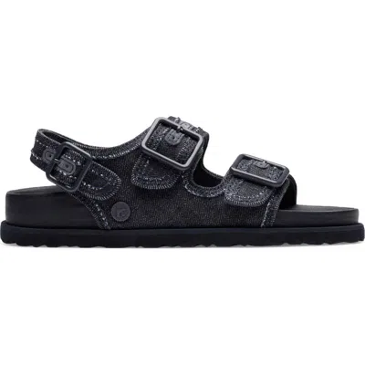1774 Birkenstock Arizona Denim Slingback Sandal In Dark Wash Denim