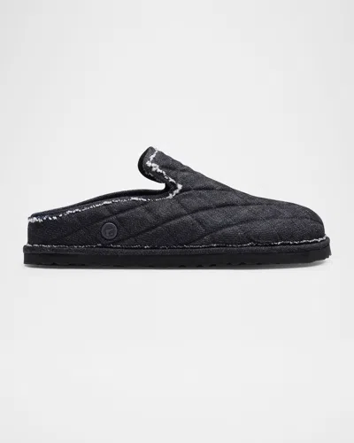 1774 BIRKENSTOCK ELISCU QUILTED DENIM SLIDE MULES