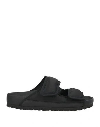 1774 Birkenstock Woman Sandals Black Size 7 Textile Fibers