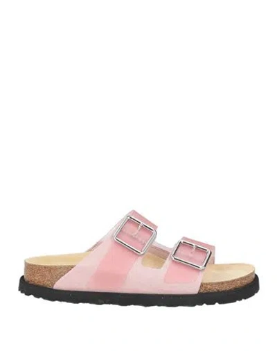 1774 Birkenstock Woman Sandals Pink Size 7 Leather, Synthetisches Material