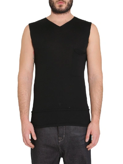 Rick Owens Black Cotton Tank Top