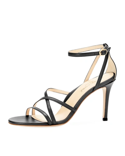 Marion Parke Lillian Strappy Evening High-heel Sandals In Black