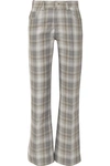 MM6 MAISON MARGIELA CHECKED COTTON-BLEND STRAIGHT-LEG PANTS