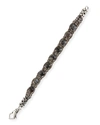 EMANUELE BICOCCHI MEN'S GRAY QUARTZ CHAIN BRACELET,PROD146260191