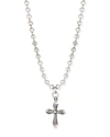 EMANUELE BICOCCHI MEN'S BALL CHAIN CROSS PENDANT NECKLACE,PROD146260145