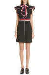 GUCCI WEB RUFFLE STRETCH JERSEY DRESS,467507X5R19