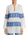 TORY BURCH STEPHANIE EMBROIDERED TUNIC TOP,57116