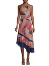 RAMY BROOK Calliope Geometric Asymmetric Hem Dress