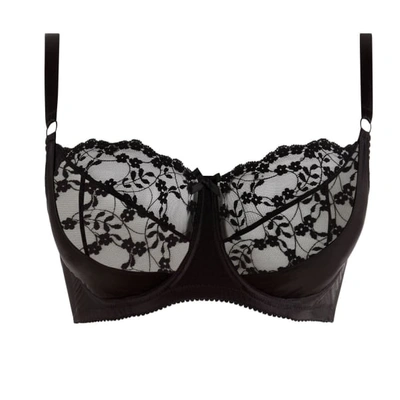 Silk Sophia Balconette Lace Bra with Silk Quarter cups