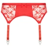KATHERINE HAMILTON Sophia Red Lace Suspender Belt
