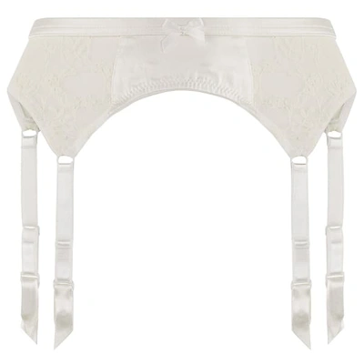 Katherine Hamilton Sophia Ivory Lace Suspender Belt