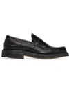 MACKINTOSH 0003 BLACK MOC CROC 0003 X TRICKER'S LOAFERS