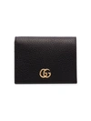 GUCCI GUCCI BLACK GG MARMONT LEATHER WALLET