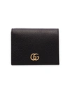 Gucci Black Gg Marmont Leather Wallet In Black