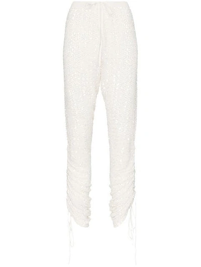 Ashish Sequin Embellished Track Pants - 白色 In White