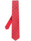 ETRO ETRO GIRAFFE PRINT TIE - 红色