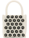 Shrimps Antonia Flower-beaded Top Handle Bag, Cream In Neutrals