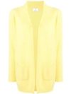 ALLUDE RIBBED DRAPED CARDIGAN