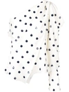 MONSE ASYMMETRIC EMBROIDERED DOT TOP