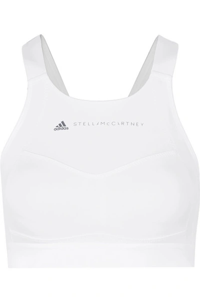 Adidas By Stella Mccartney Performance Essentials Climalite Sports Bra In White