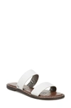 Sam Edelman Gala Two Strap Slide Sandal In Bright White
