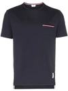 THOM BROWNE SHORT SLEEVE CHEST POCKET COTTON T