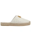 GUCCI WHITE DOUBLE G LEATHER ESPADRILLE