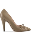 Gucci Leather Pump In Neutrals