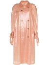 ASHISH BELTED SEQUIN TRENCH COAT