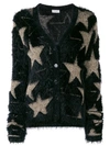 SAINT LAURENT lurex stars jacquard cardigan