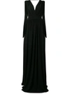 Alberta Ferretti Long Evening Dress In Black