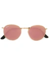 Ray Ban Round-frame Sunglasses In 金属色