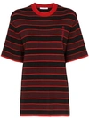Givenchy Logo Embroidered Striped Top In Black
