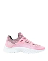 KENZO KENZO WOMAN SNEAKERS PINK SIZE 6 POLYESTER, POLYURETHANE, BOVINE LEATHER,11651102OR 5