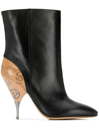 Maison Margiela Contrast Heel Ankle Boots - 黑色 In Black