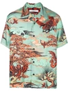 GIVENCHY GIVENCHY MYSTICAL CREATURES PRINT SHIRT - 绿色