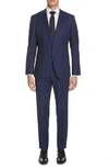 Hugo Boss Genius Trim Fit Solid Wool Suit In Blue